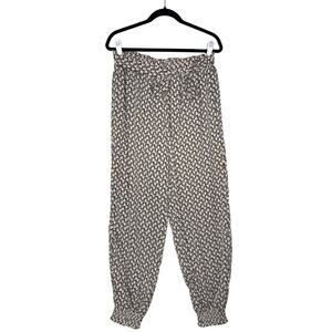 Emery Rose Geometric Elastic Waist Jogger Dress Pants Size XL Boho Workwear